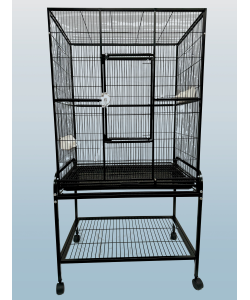Parrot-Supplies Florida Parrot Cage with Stand Black